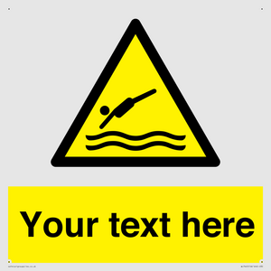 Custom Warning diving area